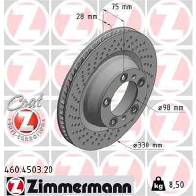 2x ZIMMERMANN Bremsscheibe 460.4503.20