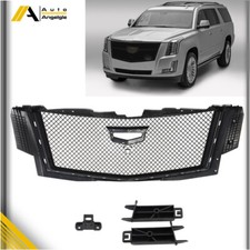 Front Bumper Grille Honeycomb Grill For Cadillac Escalade 2015-2020 Black Mesh