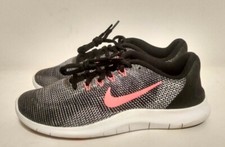 Nike Flex RN GS Running Shoes Youth Black Pink AH3439-001 Sz 6.5Y