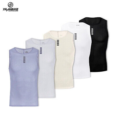 Men Cycling Vest Base Layer Bike Under Shirt Sleeveless Underwear Mesh Quick Dry