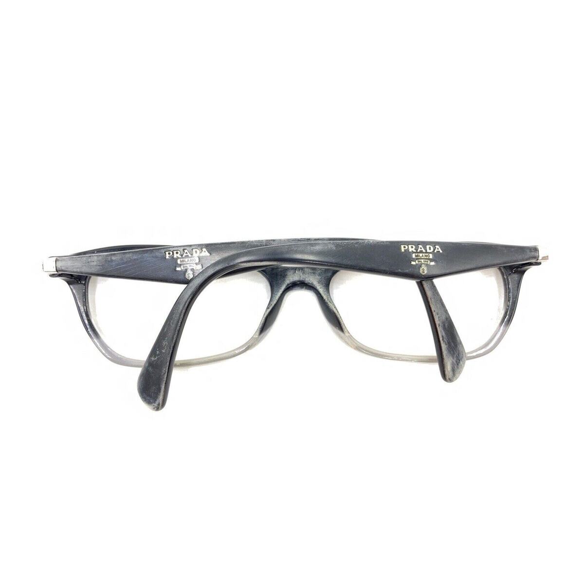 Prada VPR 15P ZYY-1O1 Black Clear Fade Cat Eye Eyeglasses Prada VPR 15P ZYY-1O1 Black Clear Fade Cat Eye Eyeglasses