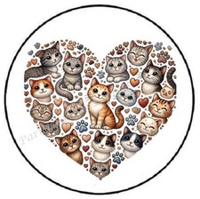 HEART OF CATS ENVELOPE SEALS LABELS STICKERS PARTY FAVORS
