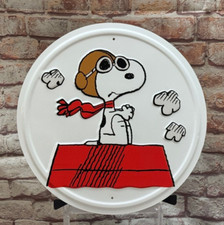 Snoopy Vs Red Baron - Round Embossed Steel Sign - Made in the USA