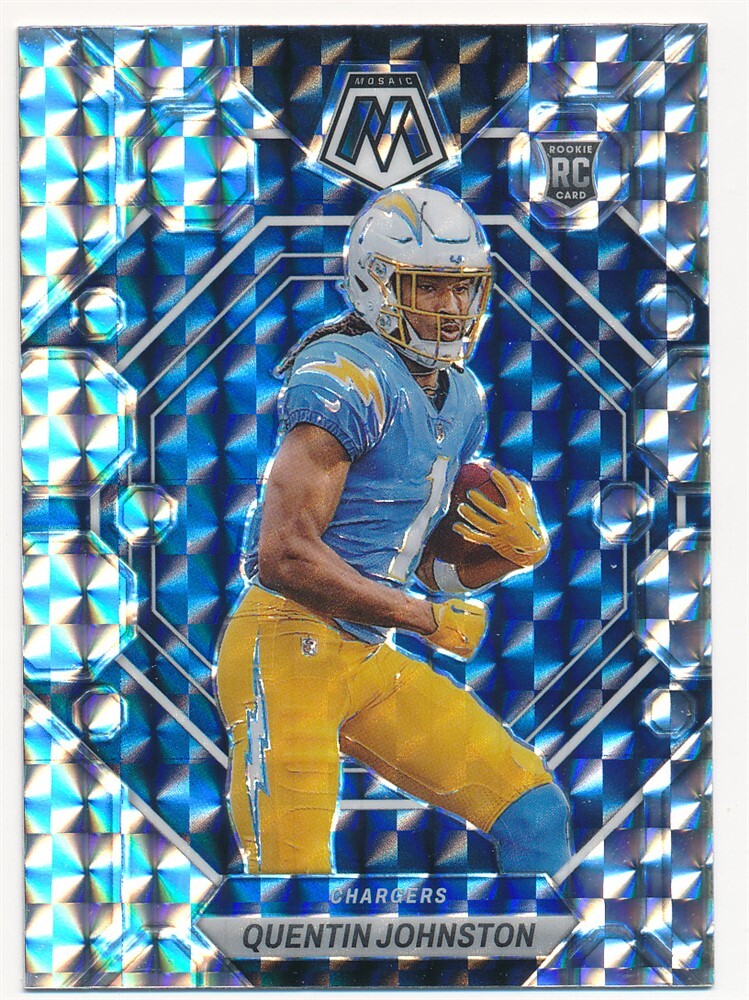 QUENTIN JOHNSTON 2023 PANINI MOSAIC SILVER PRIZM #356 RC ROOKIE CHARGERS MINT