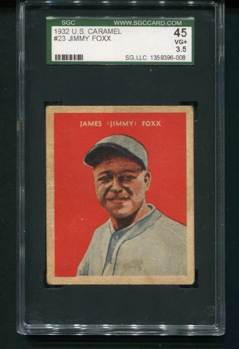 1932 U.S. Caramel Jimmy Foxx  Philadelphia Athletics #23 SGC 3.5
