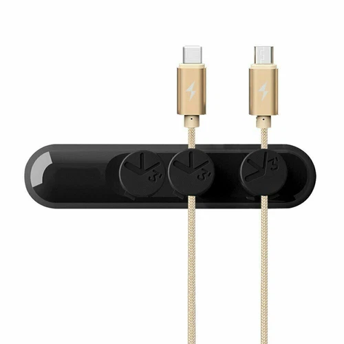 1x Magnetic Cable Clip Organizer Wire Cord Management Desktop Winder Line Holder