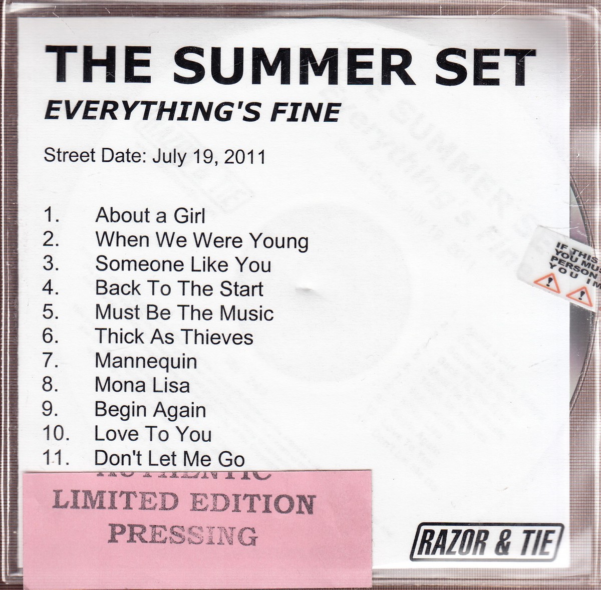 the summer set everything's fine cd limited edition | eBay
