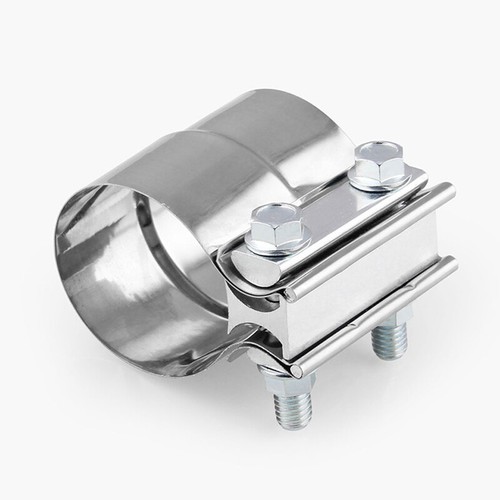2,5 Zoll/63 mm Edelstahl Auspuffrohr Verbinder Hülse Schreiner Klemmrohr mit Klemmen - Bild 4 von 12