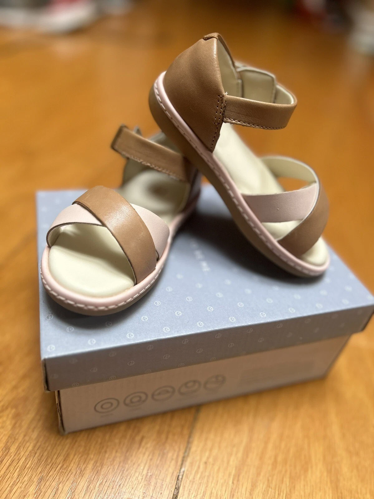 CLARKS Sandali in pelle combinata Clark's Skylark puro T marrone chiaro taglia 7 5 nuovi