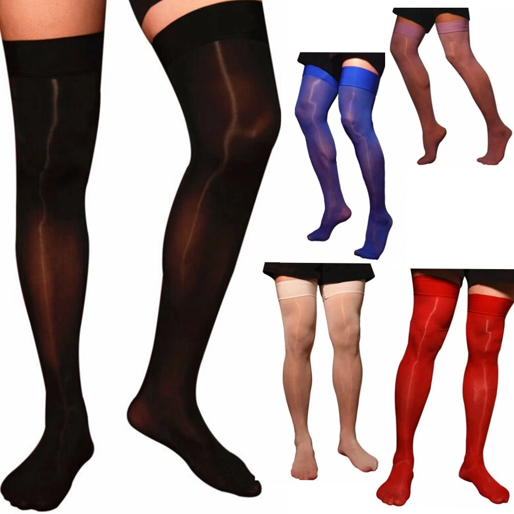 Sissy Mens Lingerie Thigh High Knee Socks Stretchy Stockings Pantyhose  Nightwear