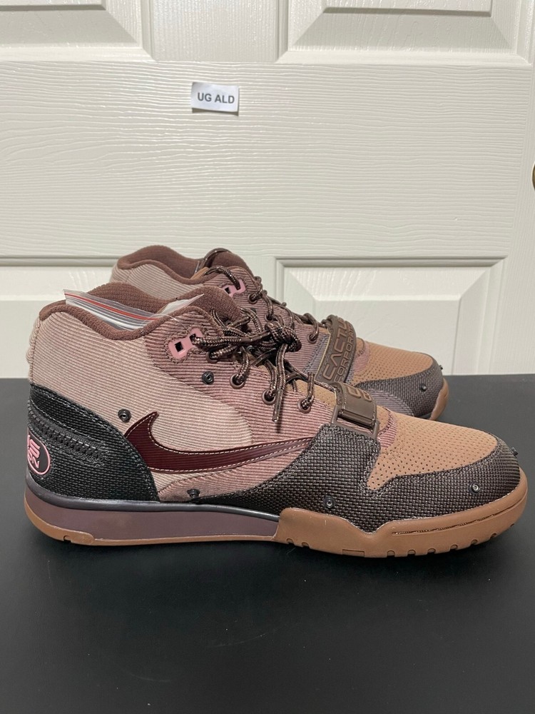 Nike Travis Scott Cactus Jack  Air Trainer 1 Wheat Brown Sz Men's 10 DR7515-200