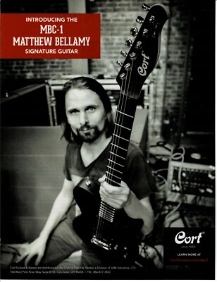 Cort Guitars - MATTHEW BELLAMY of MUSE - 2015 Print Ad