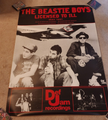 Beastie Boys Licensed to ill tour promo poster 1986 40x55 rap hip