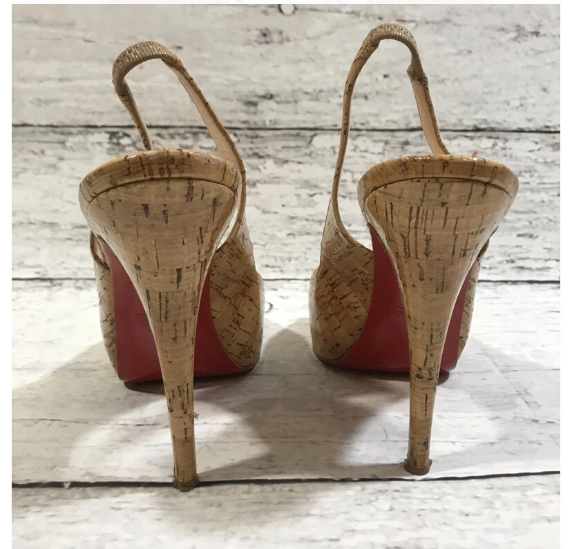 Louboutin hotsell cork heels