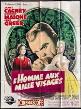 Man of a 1000 Faces ORIGINAL French Grande Movie Poster Lon Chaney James Cagney