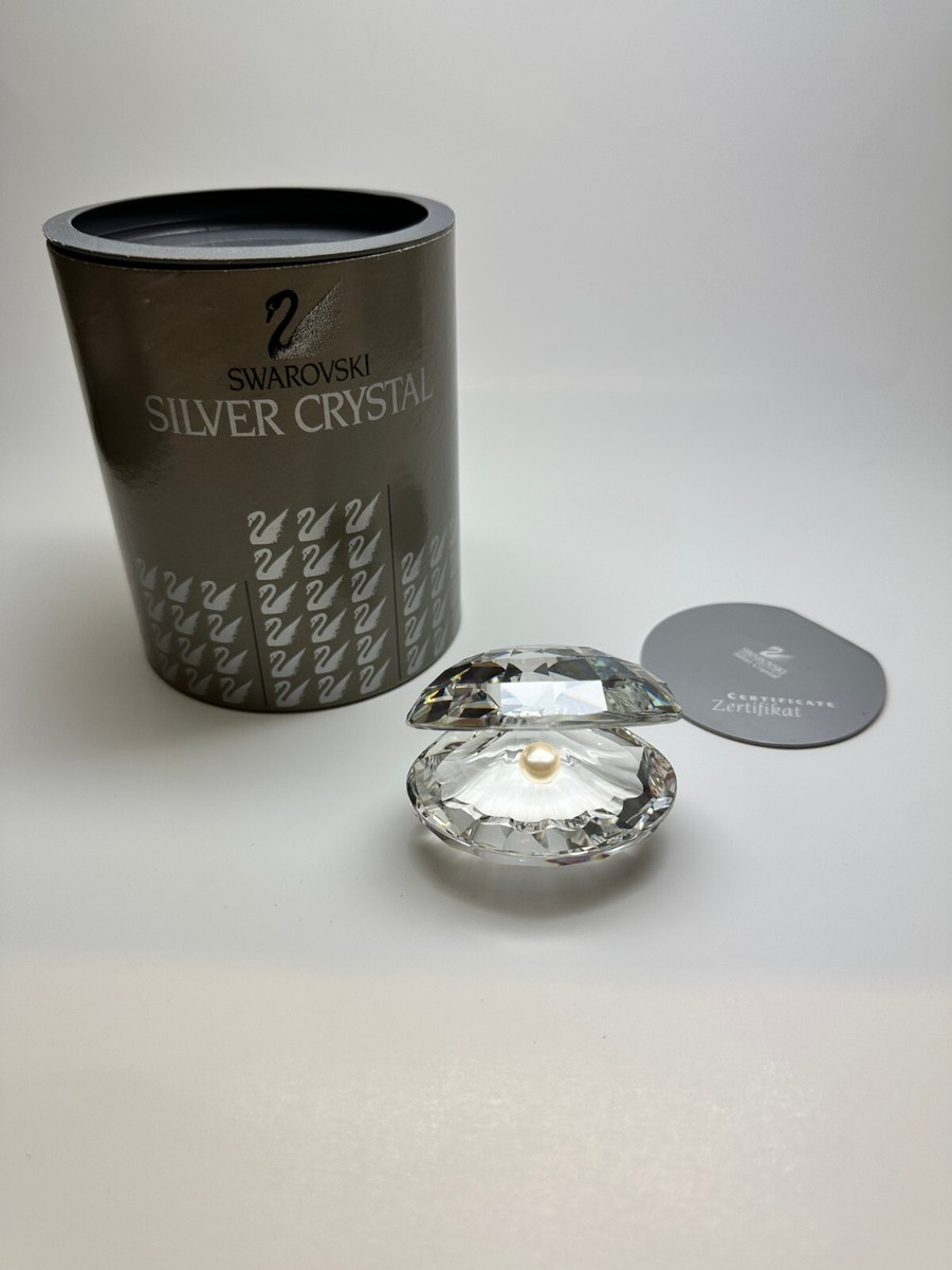 Swarovski Crystal Oyster Shell with Pearl Box #014389 Retired | eBay