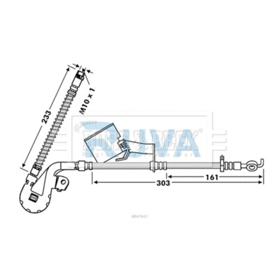 Fits Peugeot 407 2004-2007 Ruva Front Right Brake Hose 4806G0