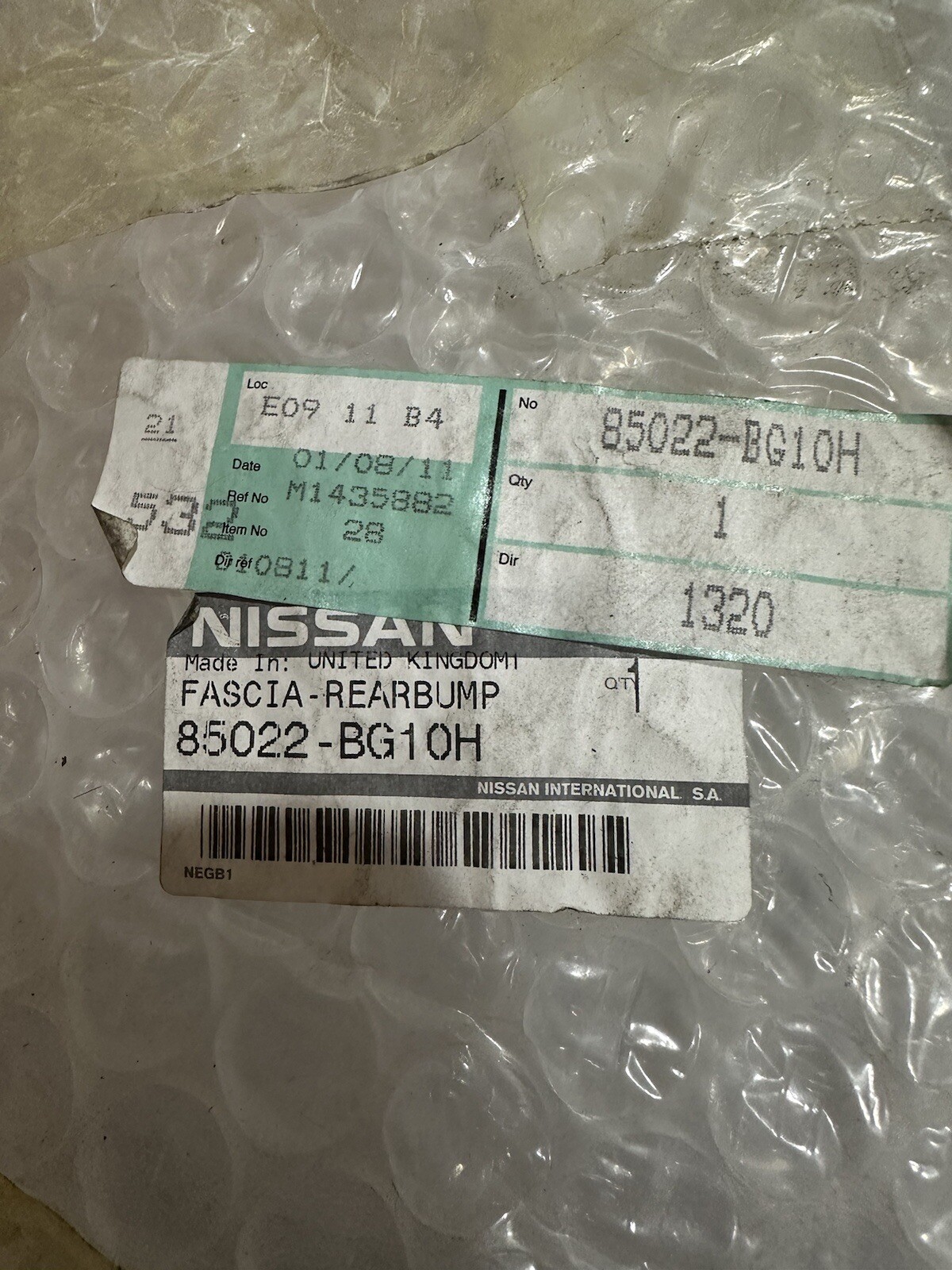 Nissan Micra K12 Rear Bumper With Parking Sensor Holes - 85022-BG10H image 5