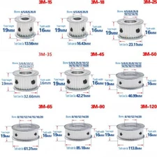 3M Timing Belt Pulley 12T-120T Synchronous Wheel Sprocket For 15mm Width Belt