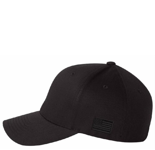 Trump Hat MAGA Hat Making America Great Black Flex Fit Hat Hat with Side Flag - 第 4/8 張圖片