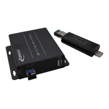USB 2.0/1.1 Over Fiber Extender to Max 5 Km SMF, Mini Rx powered by Local PC