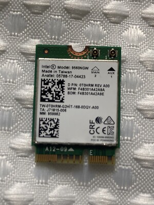Intel Wireless-AC 9560 DualBand 9560NGW WiFi 802.11ac BT 5.0 M.2 Dell  T0HRM W2