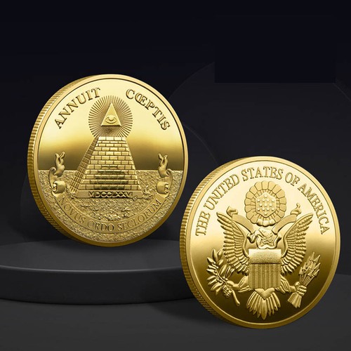 Masonic National Emblem Novus Ordo Seclorum Commemorative Coin Annuit Coeptis - Picture 10 of 11