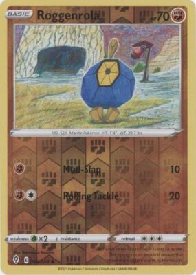 ROGGENROLA 086/203 EVOLVING SKIES POKEMON (REVERSE HOLO, NM)