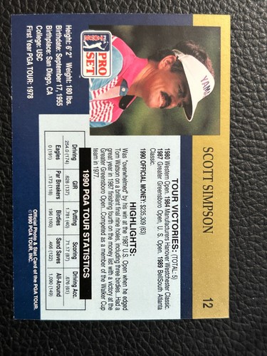 1990 Pro Set PGA Tour Inaugural Golf Card #s 1-100 -You Pick - Picture 38 of 278