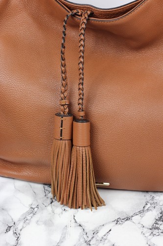 Rebecca Minkoff Tan Brown Grainy Leather Hobo Shoulder Shopper Bag - Picture 5 of 14