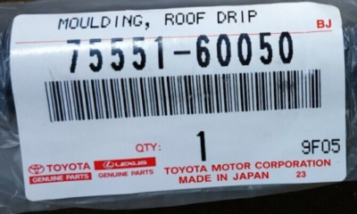 Toyota Genuine Land Cruiser Prado MOULDING, ROOF DRIP SIDE FINISH