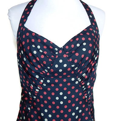 Vtg Y2K Betsey Johnson Cute Red Deep Blue Polkadot Halter Sun Dress size S /8700 | eBay Vtg Y2K Betsey Johnson Cute Red Deep Blue Polkadot Halter Sun Dress size S /8700 | eBay