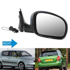 For Skoda Fabia MK2 5J 2007-2015 Primed Wing Mirror Manual Cable Right Hand Side