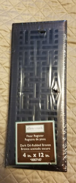 Allen Roth Cathedral Oil Rubbed Bronze Steel 4 X 12 Floor Register