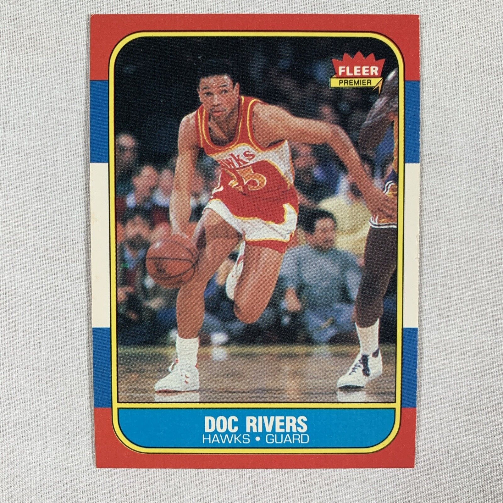 1986-87 Doc Rivers Fleer Premier Rookie RC #91 NBA Atlanta Hawks