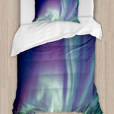 Nordlicht Bettwäsche Set Sonnenhimmel Sterne