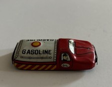 Vintage 1950s Japan TN Tin Litho Gasoline Oil Small Tanker Truck Toy