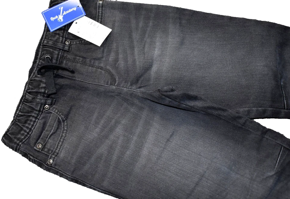 Pantalones de mezclilla j4 nuevos con etiquetas talla 7 8 GYMBOREE Rock Academy elásticos puño enrollable cordón Foto 4 de 4
