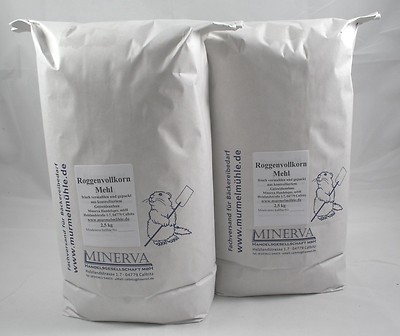2,5 kg Roggen Vollkornmehl Profiqualität 1 x 2,5 kg, Paketversand DHL-Paket