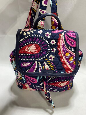 Vera Bradley Painted Paisley Pattern Mid-Sized Backpack  display picture 3