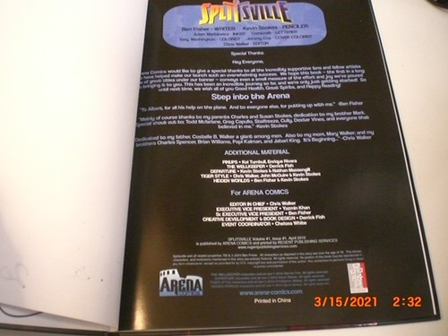 Splitsville Arena Comics #1 2012 Ben Fisher Kevin Stokes Signed Hardcover - Picture 4 of 6