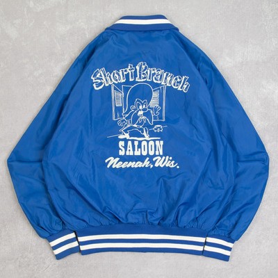 Dunbrooke Pla-Jac Vintage Short Branch Saloon Varsity Bomber Jacket Medium