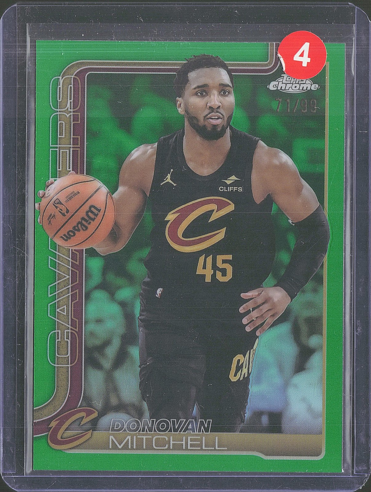 2025-26 Topps Chrome #69 Donovan Mitchell Green Refractor #/99