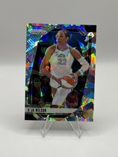 2024 Panini Prizm WNBA Silver Cracked Ice #86 A'ja Wilson Las Vegas Aces MVP