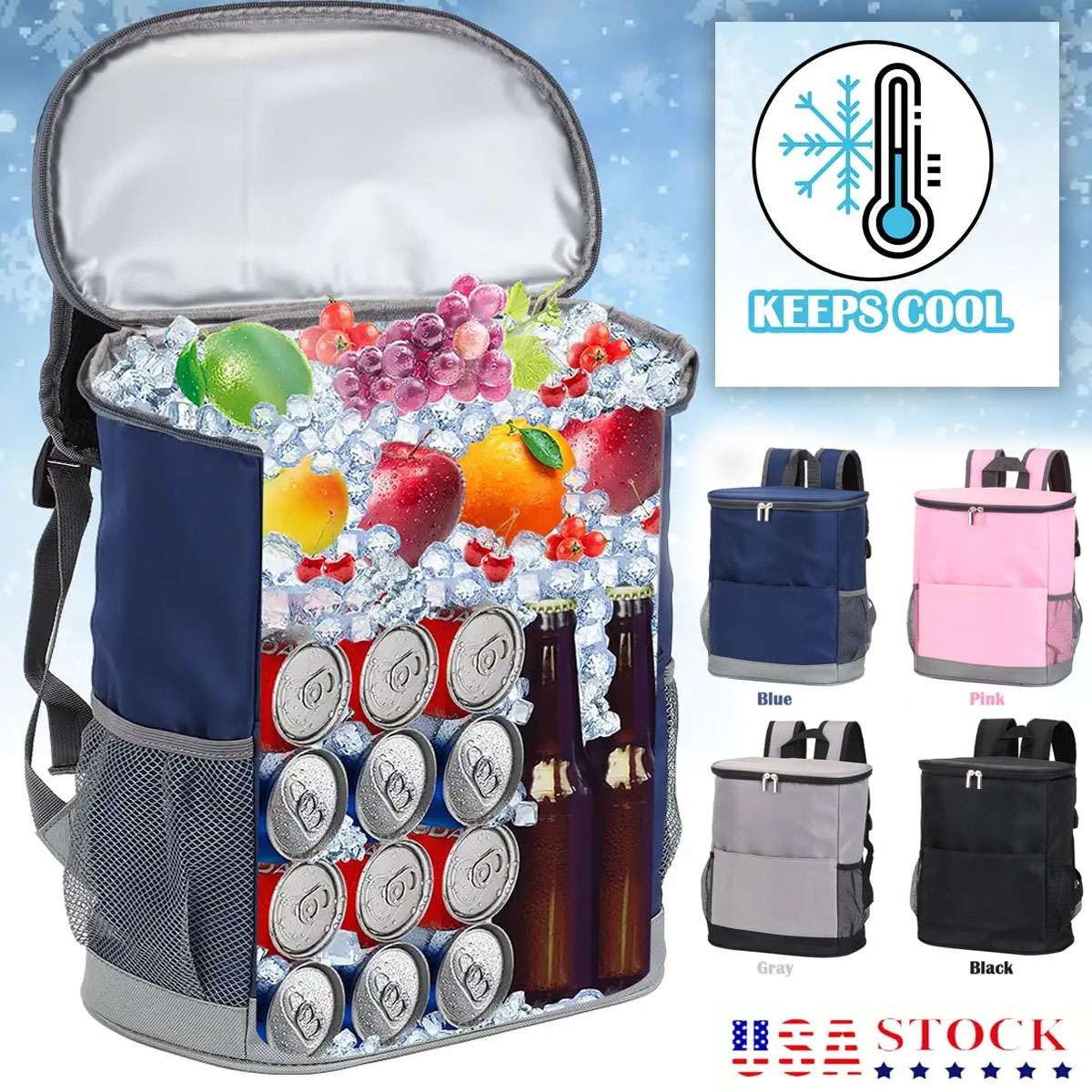 Leakproof Insulated Waterproof Backpack Cooler Lightweight Bag-image