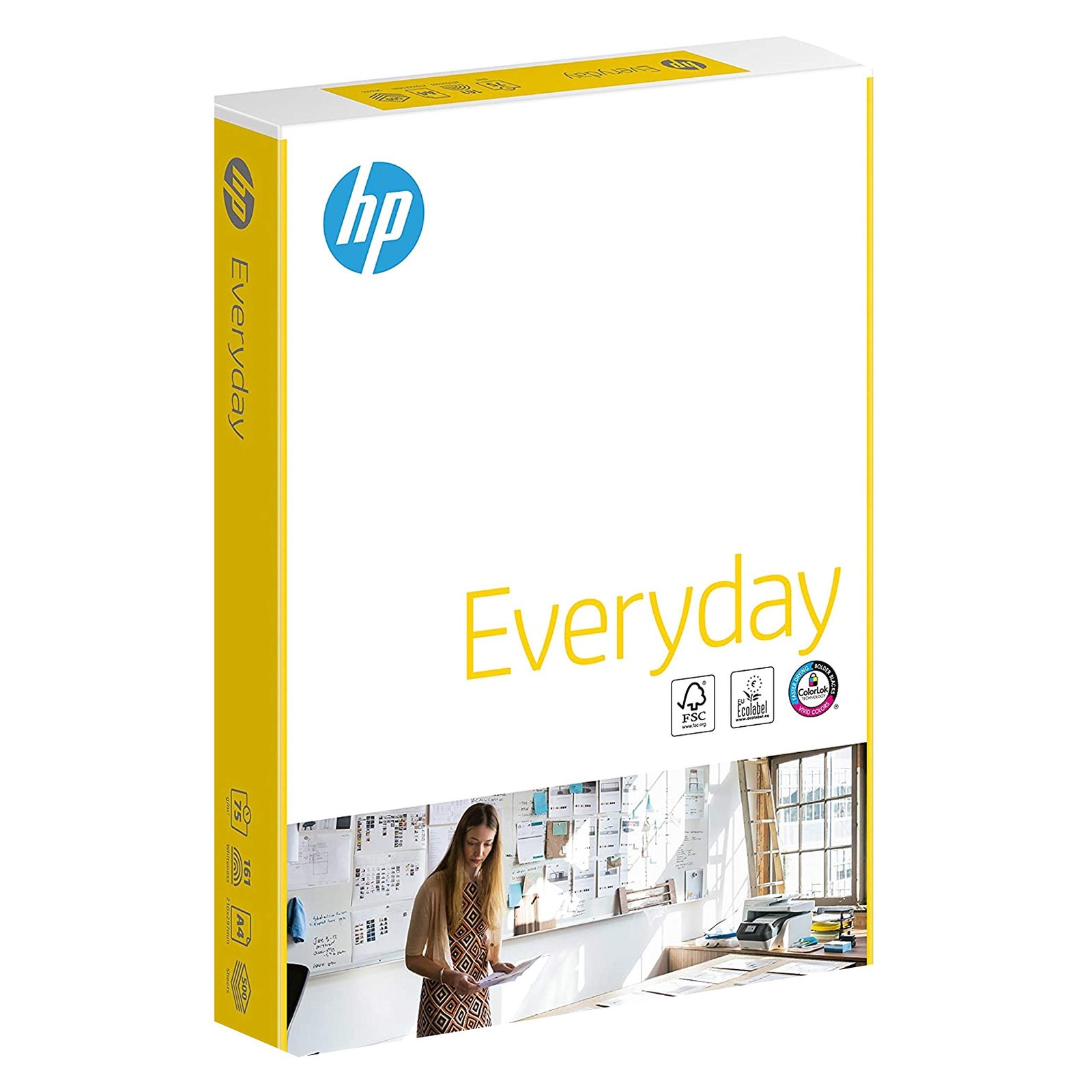 HP Printer Paper, Everyday A4 Paper, 210x297mm, 75gsm, 1 Ream, 500 Sheets - F...