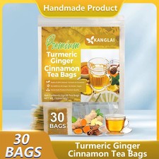 Turmeric Ginger Cinnamon Tea 30 Bags Natural No Additives free shipping HOT