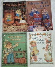 Lot of 4 Fall / Autumn Vintage Tole Painting Pattern Books Packets