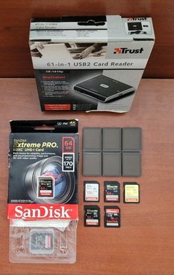SanDisk Ultra 128GB, Extreme Pro 64GB, Extreme 32GB 16GB SDXC SDHC Card Lot of 6