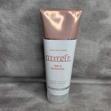Bath  Body Works Musk No. 2 Moisturize Body Cream Retired Scent 8 oz 95 Full